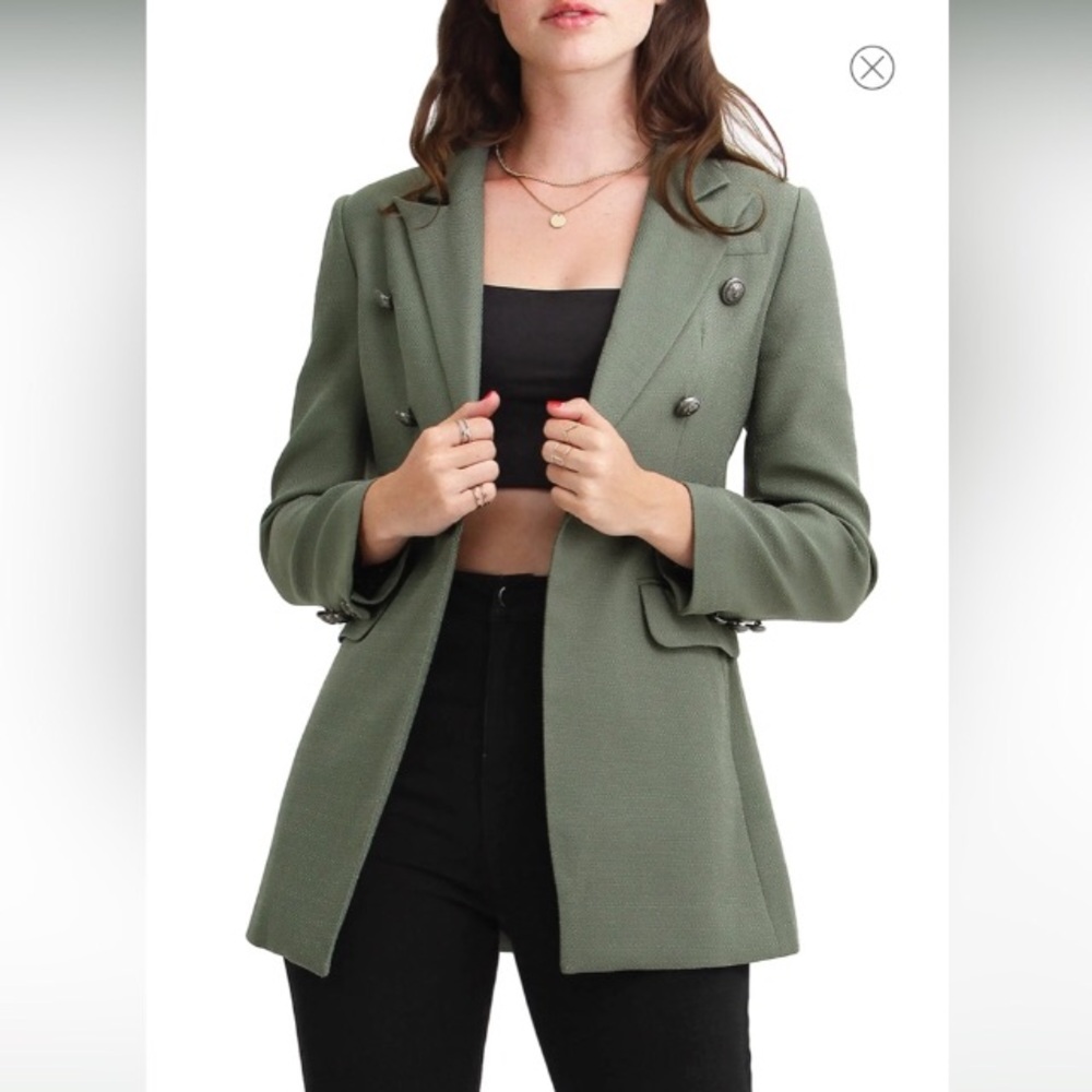 Belle & Bloom Princess Polly Textured Double-Breasted Blazer